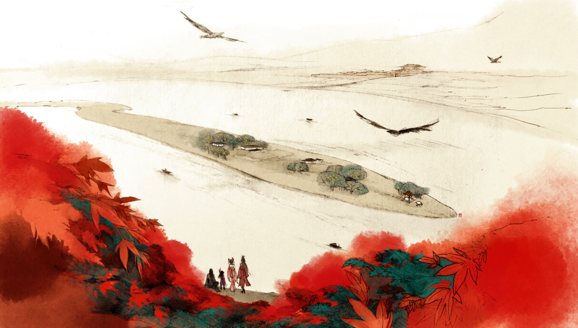 Kiếm Võng – Tranh phong cảnh – Y Xuy Ngũ Nguyệt | Zinnysweetie